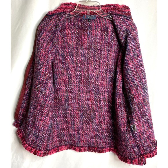 Genoa Sweaters Argentina Pink Wool Blend Full Zip Jacket XL Beautiful - Picture 3 of 7